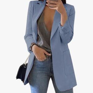 Women's Long Blue Blazer